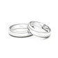 Par Argollas Matrimonio de Oro Blanco 18kt Lumina 4,5mm - Miniatura 2