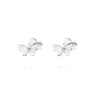 Aros de Plata Esterlina Trilogía Corazones Circonita