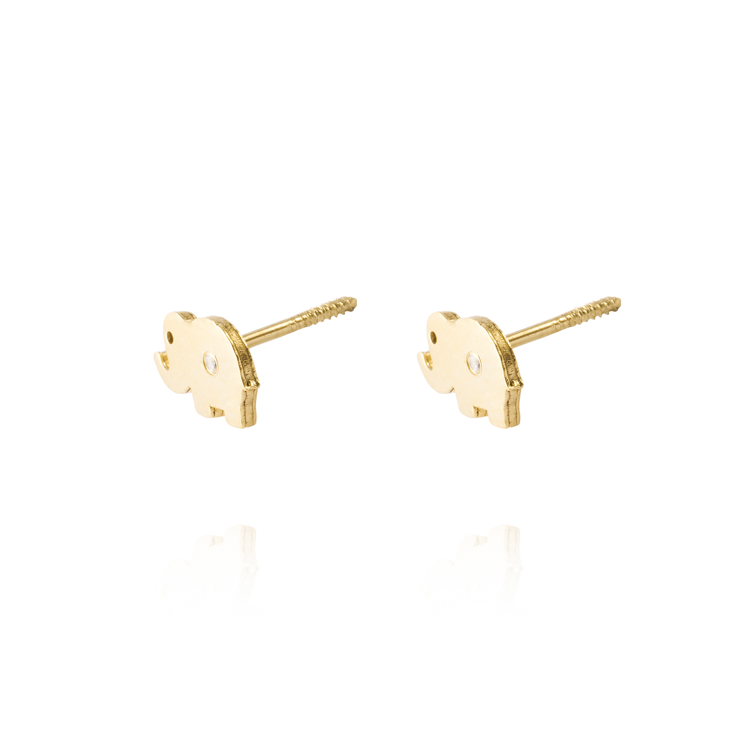 Aros de Oro 18kt Modelo Elefante chico 2