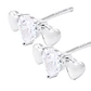 Aros de Plata Esterlina Trilogía Corazones Circonita - Miniatura 2