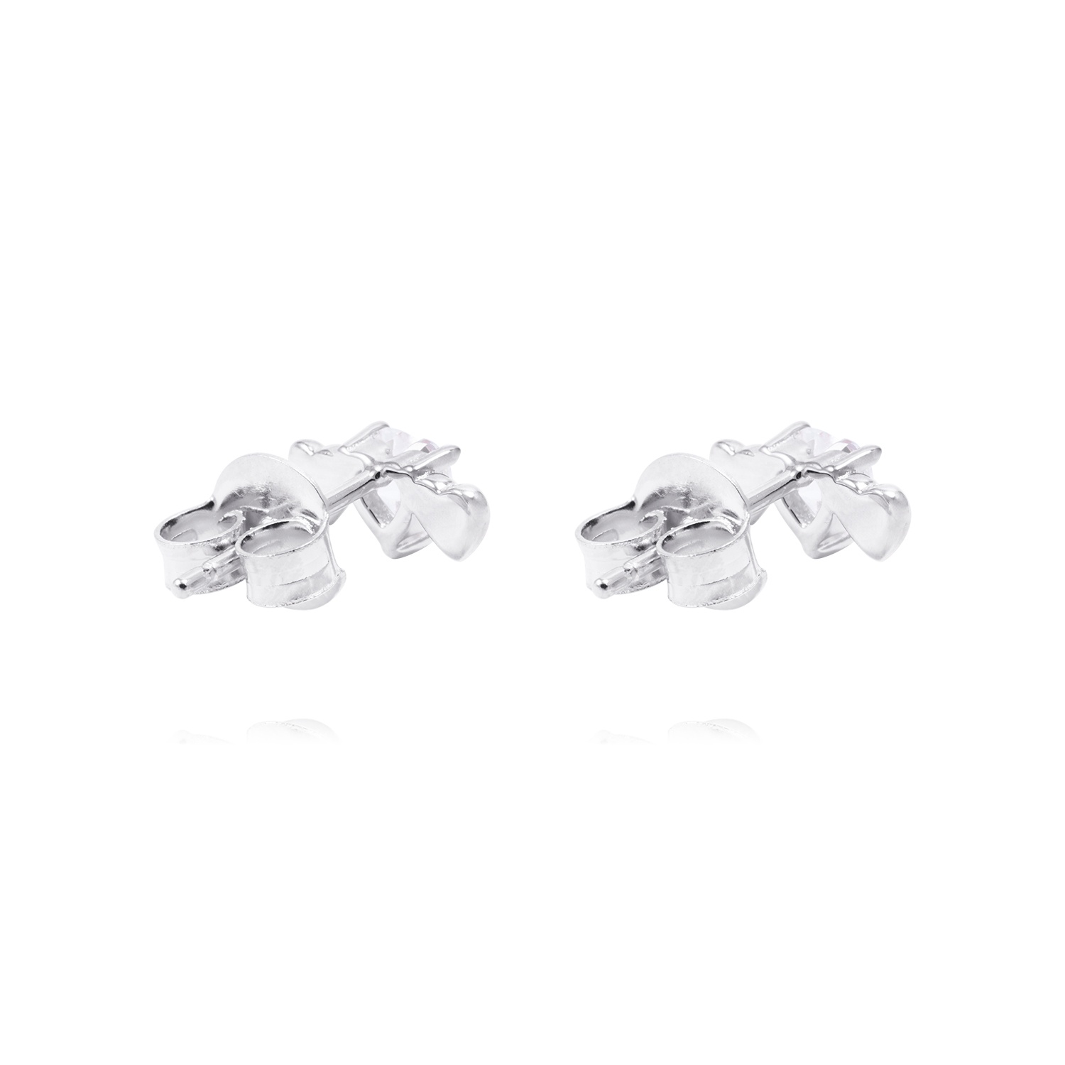 Aros de Plata Esterlina Trilogía Corazones Circonita 3