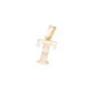 Colgante de Oro de 18kt Circonitas letra T - Miniatura 1