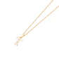 Colgante de Oro de 18kt Circonitas letra T - Miniatura 2