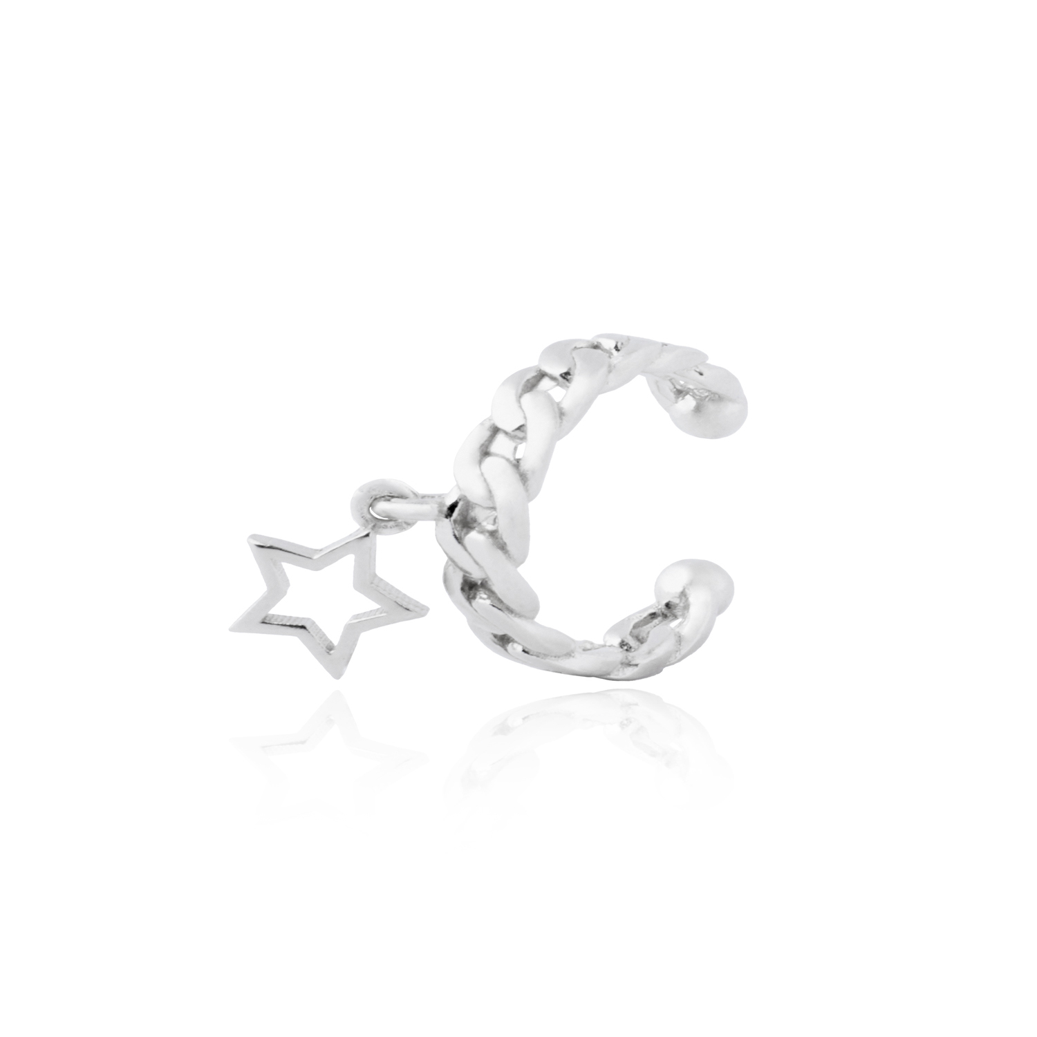 Aro Piercing Plata Esterlina 925 Estrella Encadenada 1