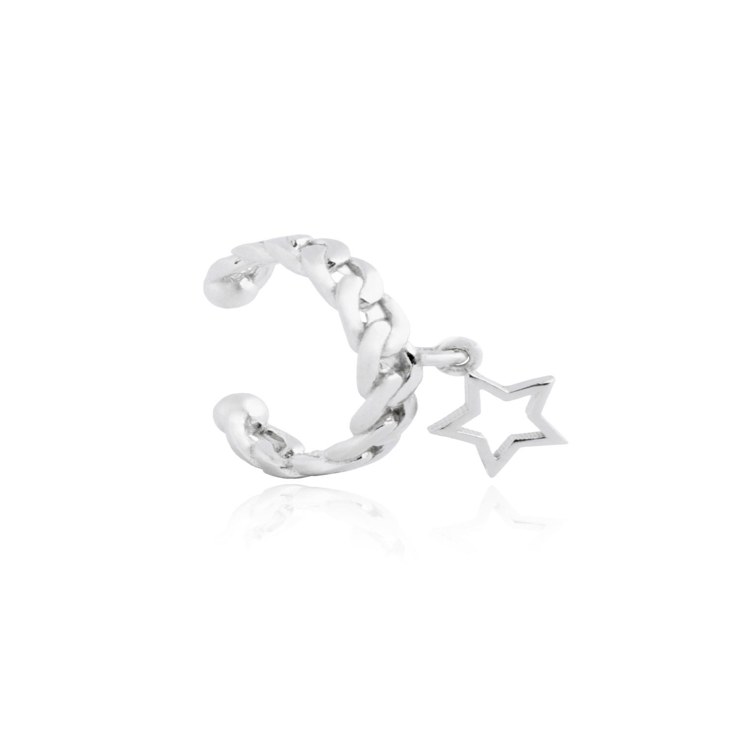 Aro Piercing Plata Esterlina 925 Estrella Encadenada 3