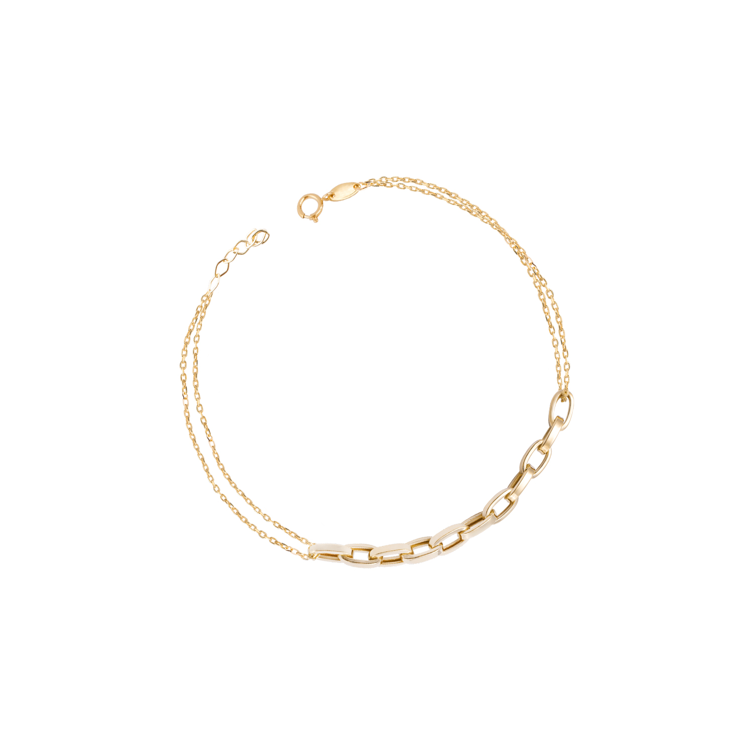 Pulsera de Oro 18kt Encadenada 1