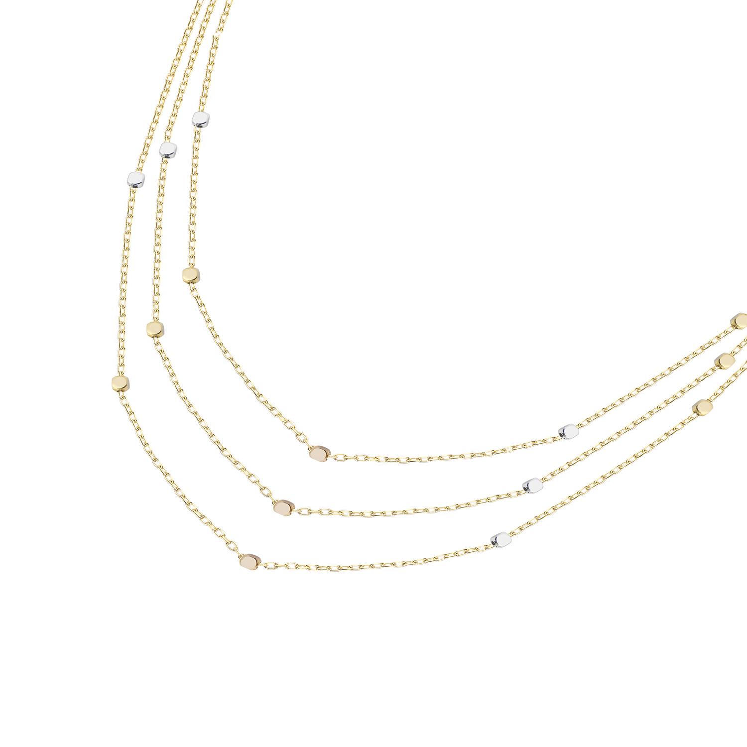 Collar de Oro 18kt Triple Cadena 1