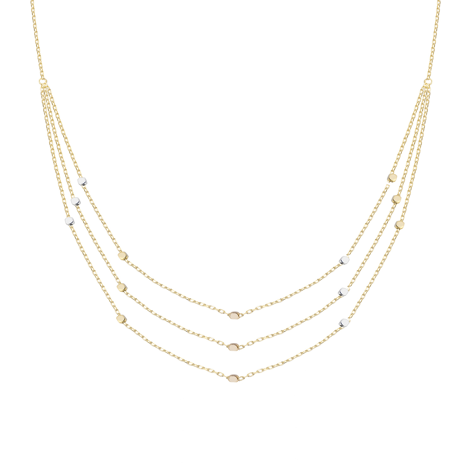 Collar de Oro 18kt Triple Cadena 2