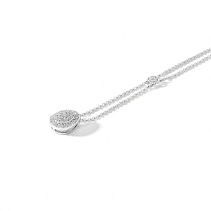 Collar de Oro Blanco 18kt con Diamantes 28 Pts Totales SI/H Corte Brillante - By Danielle Costantini