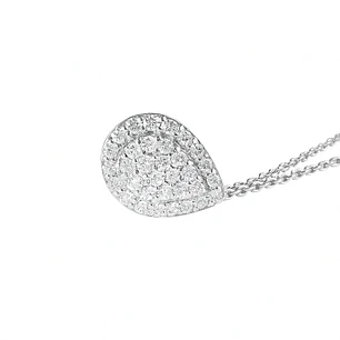 Collar de Oro Blanco 18kt con Diamantes 28 Pts Totales SI/H Corte Brillante - By Danielle Costantini