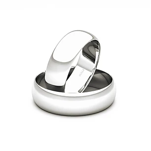 Par Argollas Matrimonio Platino Inglés Argos de 5,0mm