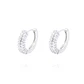 Aros de Plata Esterlina Argollas Doble Circón - Miniatura 1