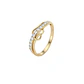 Anillo Oro Miel 18kt Corazón Solitario Pavé - Miniatura 1