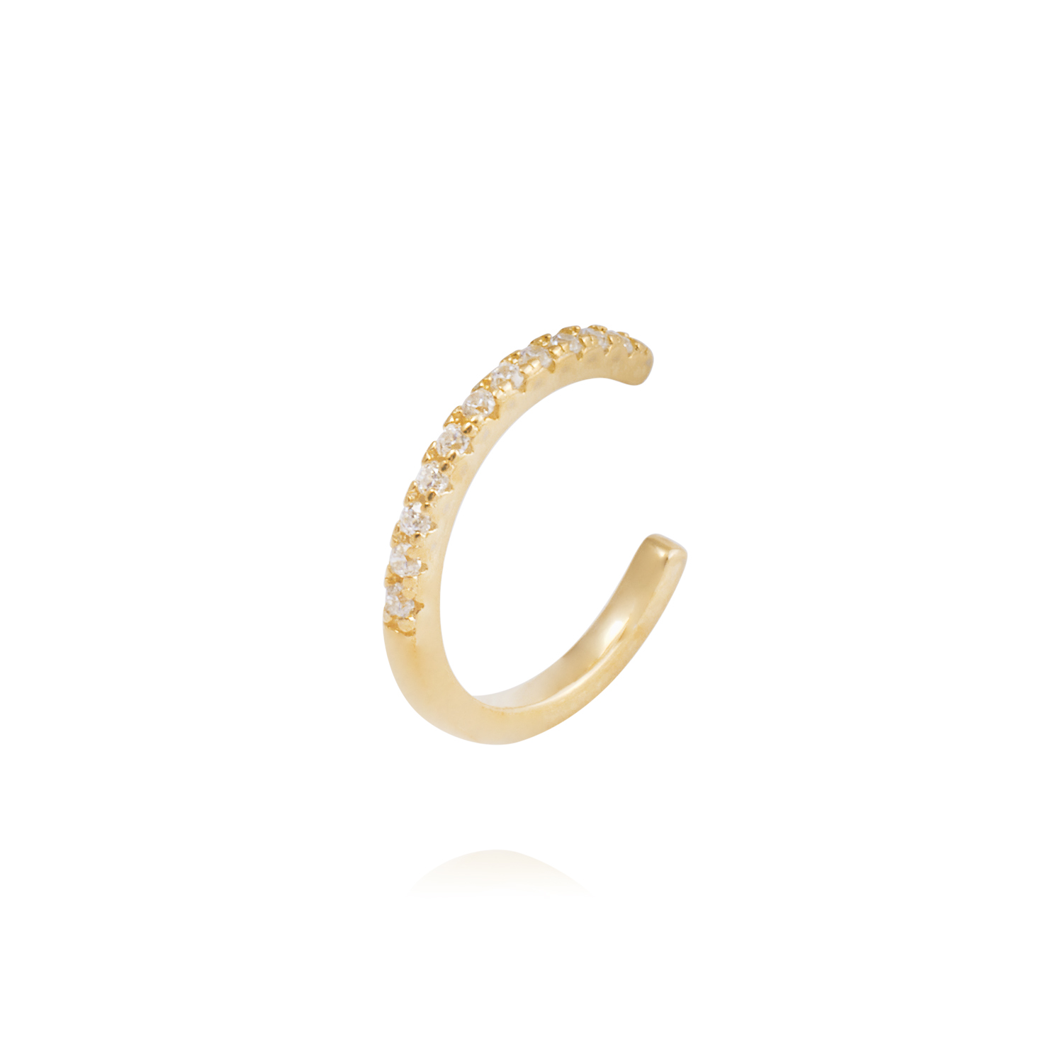 Piercing de Plata Esterlina 925 Earcuff delgado Bañado en Oro 14kt 1
