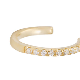 Piercing de Plata Esterlina 925 Earcuff delgado Bañado en Oro 14kt