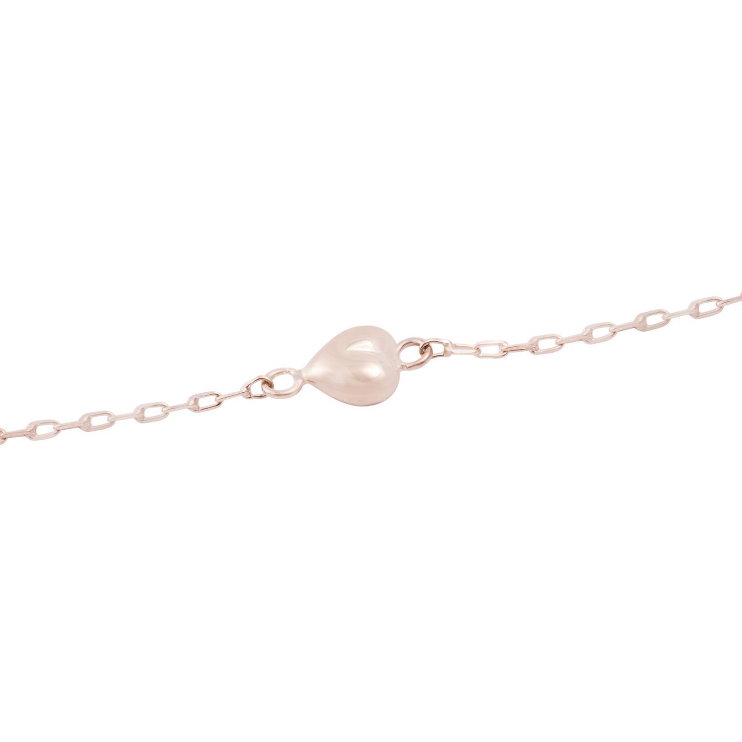 Pulsera Oro Miel 18kt Corazones 2