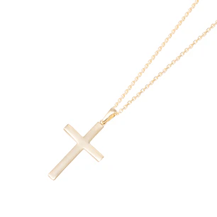 Colgante de Oro de 18kt Cruz clasica gruesa