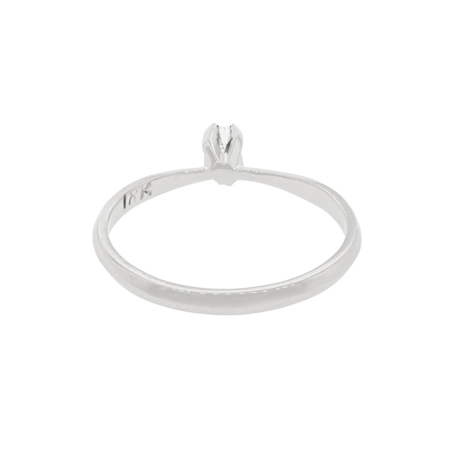 Anillo Compromiso Oro Blanco 18kt  Niza 1x12ptos Diamante 4