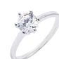 Anillo de Plata Esterlina Solitario con 6 Grifas Circonita - Miniatura 2