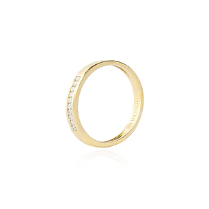 Anillo de Oro 18kt con Diamantes de 11 Pts Corte Brillante SI/H