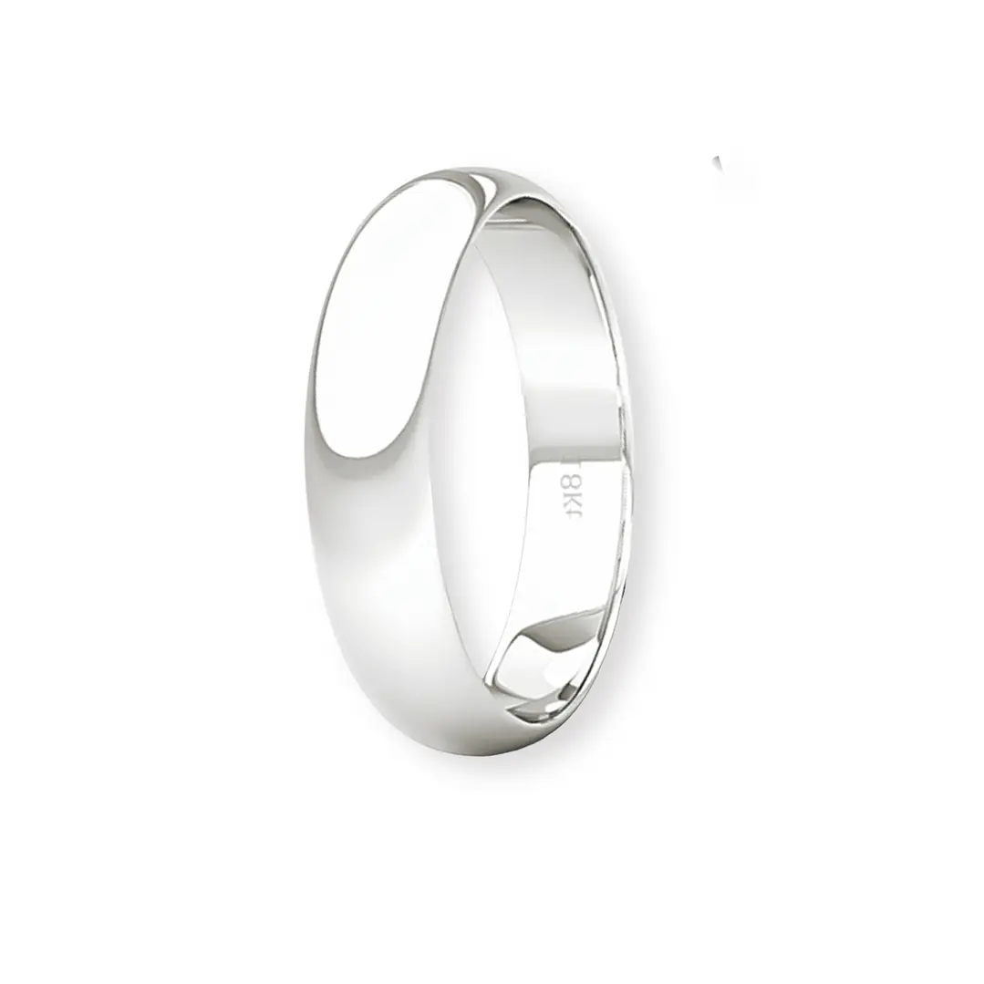 Argolla Matrimonio de Oro Blanco 18kt Inglés Venecia de 3,5mm 1