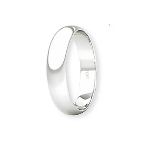 Argolla Matrimonio de Oro Blanco 18kt Inglés Venecia de 3,5mm