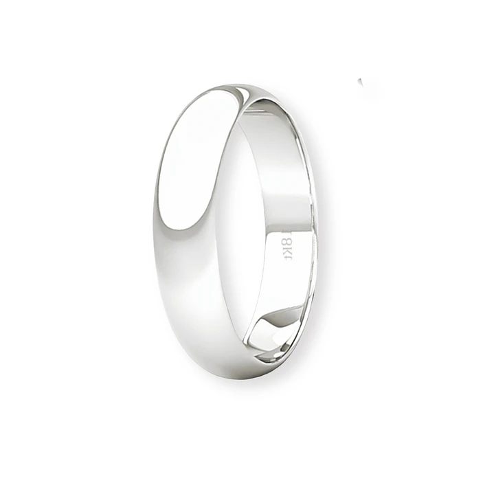Argolla Matrimonio de Oro Blanco 18kt Inglés Venecia de 3,5mm 1