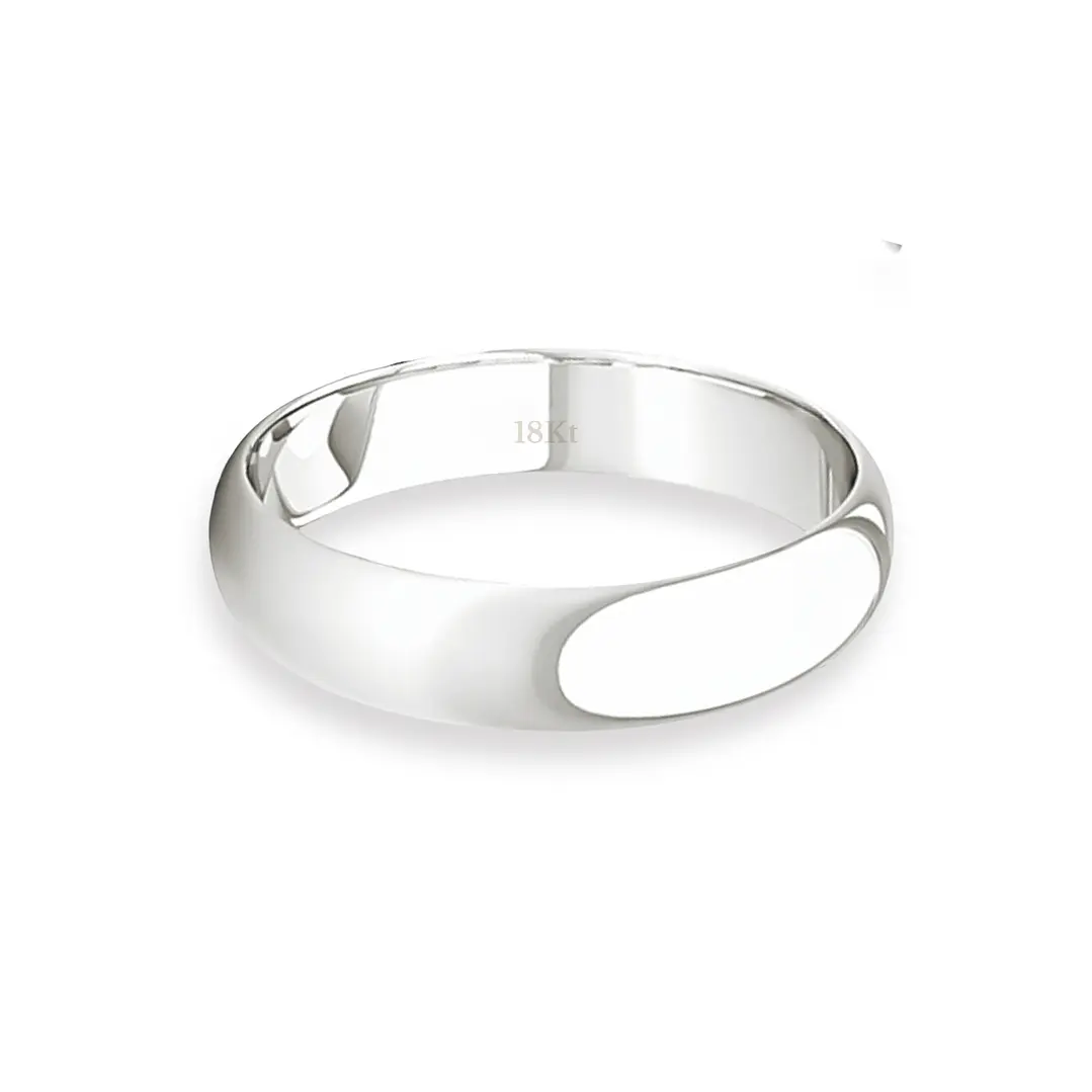 Argolla Matrimonio de Oro Blanco 18kt Inglés Venecia de 3,5mm 2