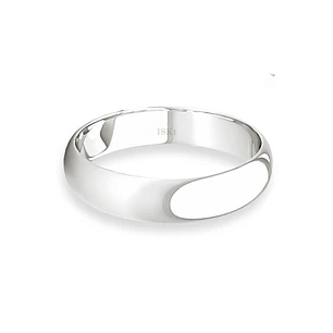 Argolla Matrimonio de Oro Blanco 18kt Inglés Venecia de 3,5mm