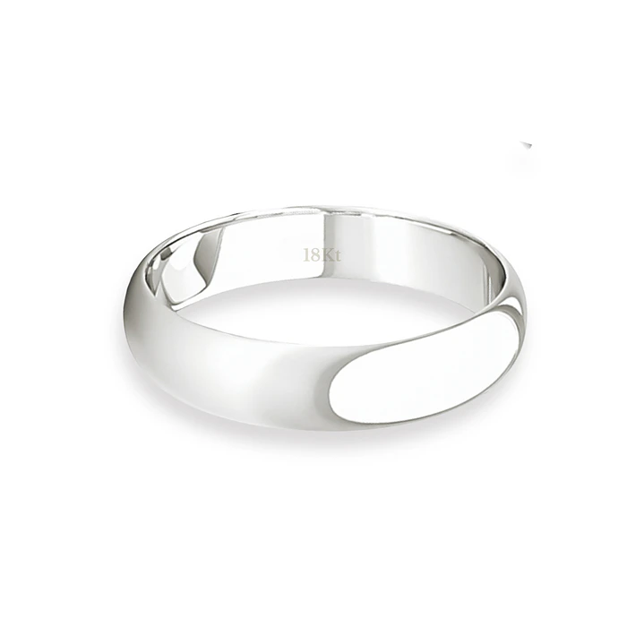 Argolla Matrimonio de Oro Blanco 18kt Inglés Venecia de 3,5mm 2