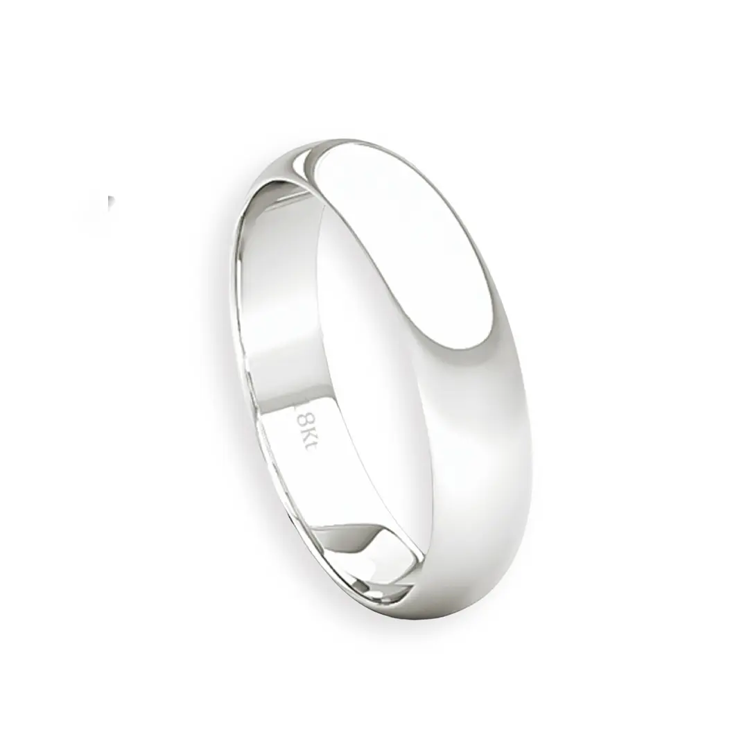 Argolla Matrimonio de Oro Blanco 18kt Inglés Venecia de 3,5mm 3