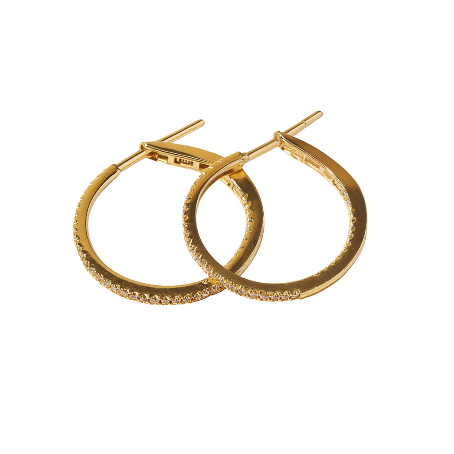 Aros Oro Amarillo 18kt Diamantes 26 Pts SI/H Corte Brillante 3