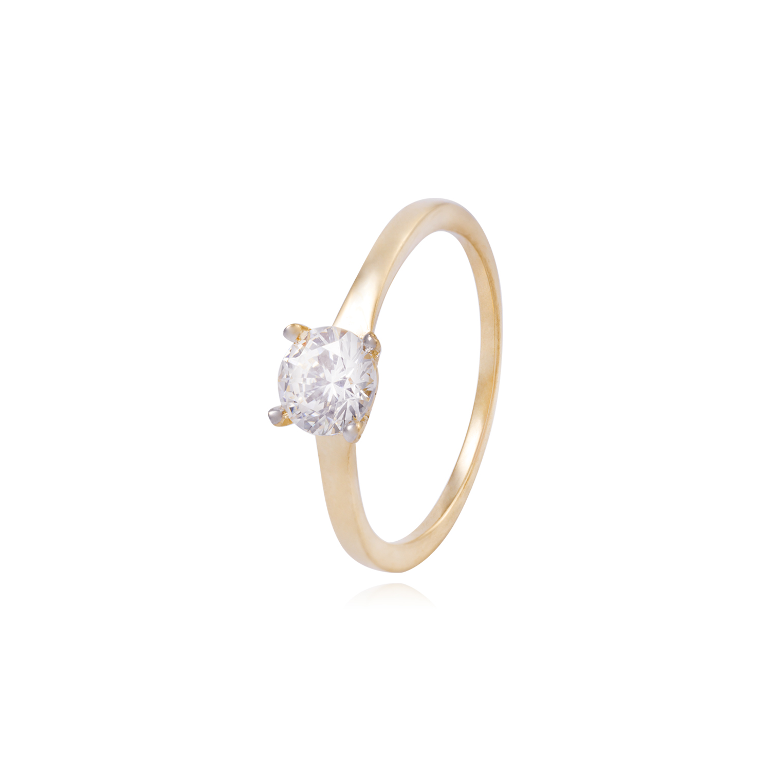 Anillo Compromiso de Oro 18Kt Solitario 5MM 4 Grifas 1