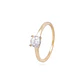 Anillo Compromiso de Oro 18Kt Solitario 5MM 4 Grifas - Miniatura 1