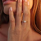 Anillo Compromiso de Oro 18Kt Solitario 5MM 4 Grifas - Miniatura 4