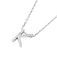 Collar de Plata Esterlina 925 Letra K Circon - Miniatura 1