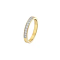 Anillo Oro Amarillo 18kt Diamantes 25 Pts 1/2 Cintillo