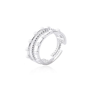 Anillo de Plata Esterlina 925 Bolitas