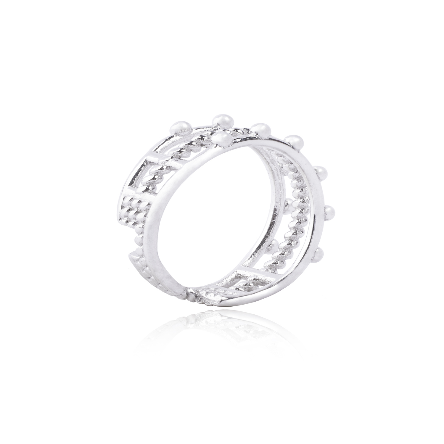 Anillo de Plata Esterlina 925 Bolitas 2