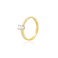 Anillo Compromiso de Oro 18Kt Solitario Bicolor Circonita - Miniatura 1