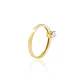 Anillo Compromiso de Oro 18Kt Solitario Bicolor Circonita - Miniatura 2