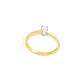 Anillo Compromiso de Oro 18Kt Solitario Bicolor Circonita - Miniatura 3