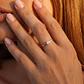 Anillo Compromiso de Oro 18Kt Solitario Bicolor Circonita - Miniatura 4