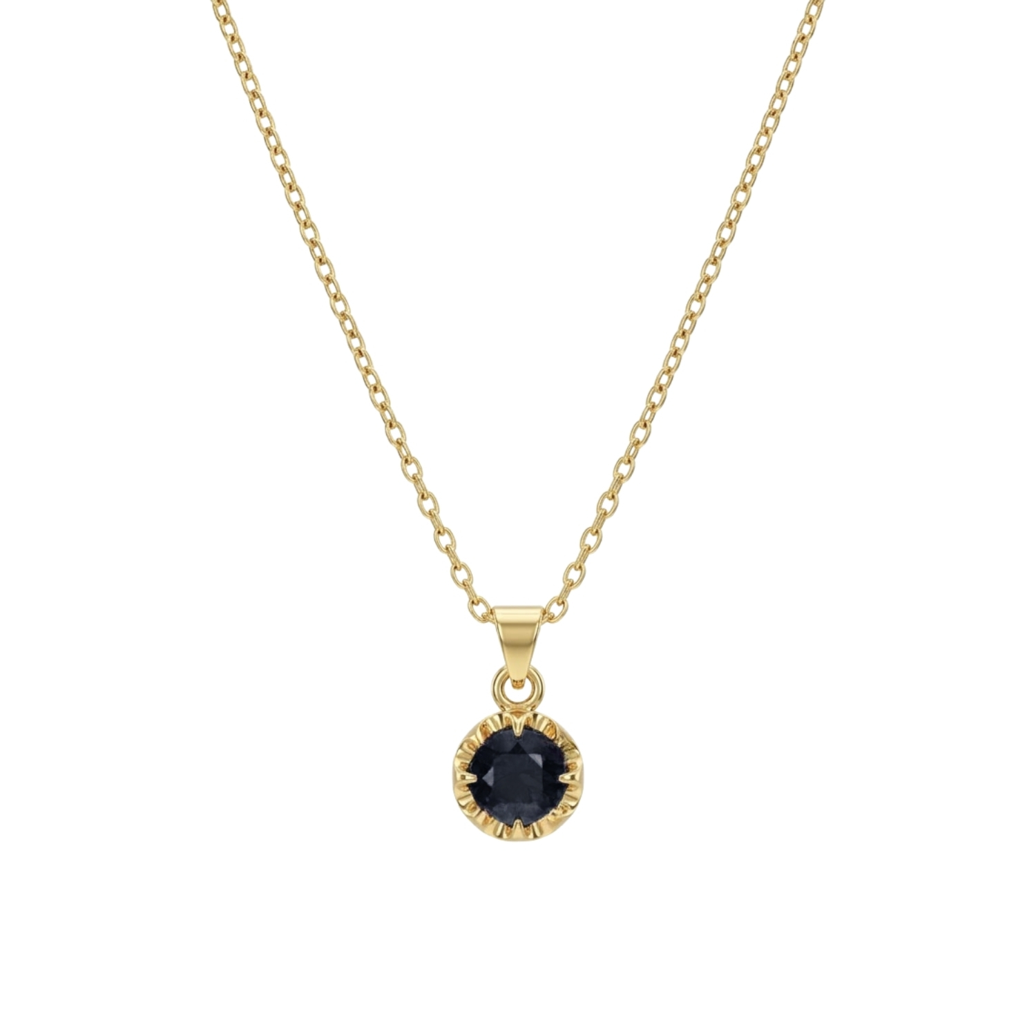 Colgante Oro Miel 18kt Sol con Garras de Onix 5mm 3