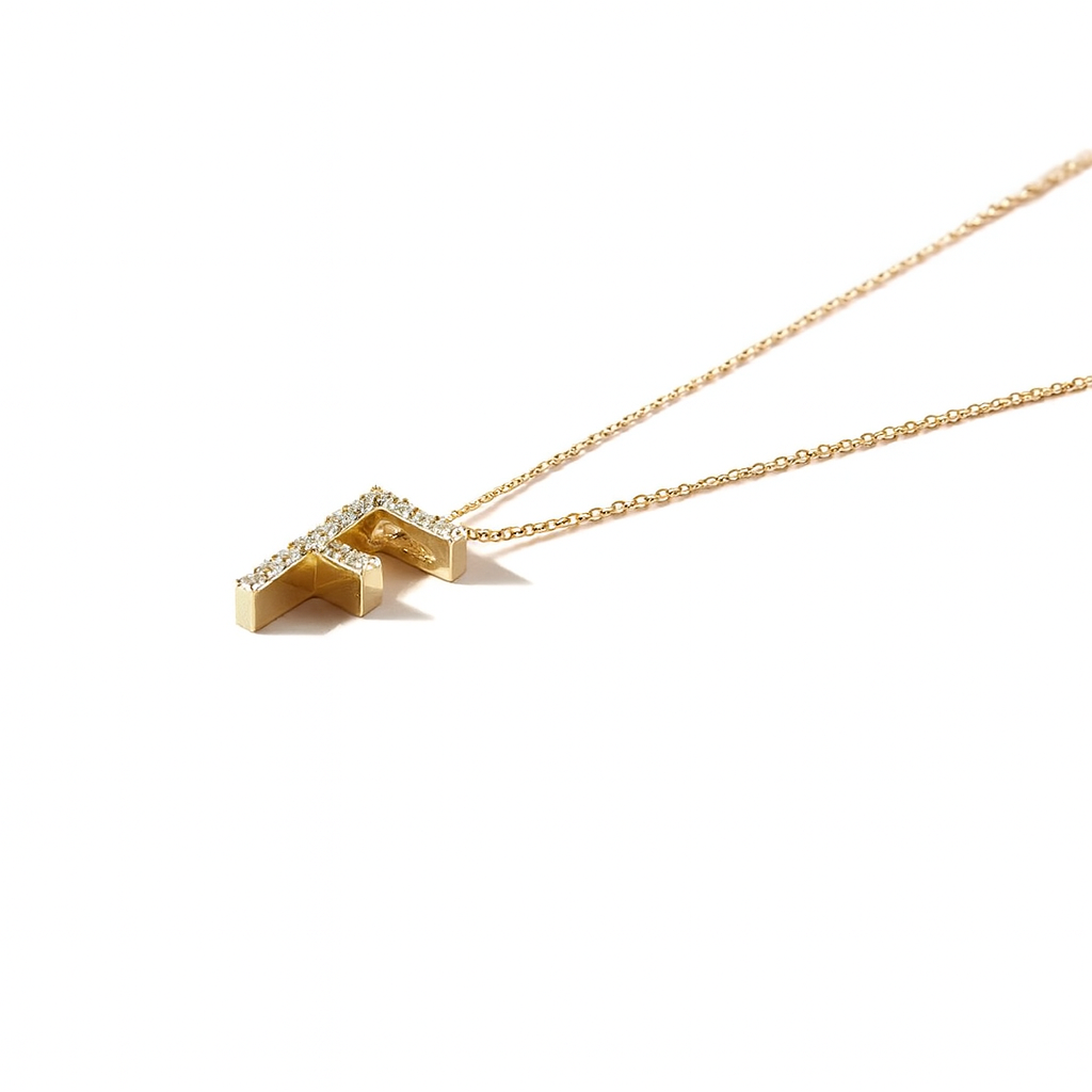 Collar de Oro 18kt con Diamantes 7 Pts Total 1