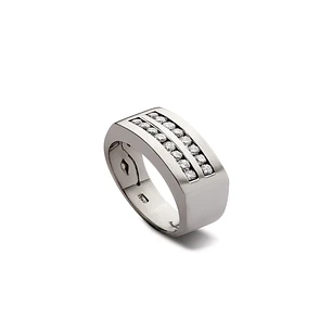 Anillo Platino 950 Modelo Nizo 16 Diamantes 2pts