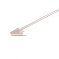 Collar Oro Blanco 18kt Letra V Diamantes 9Pts | Danielle Costantini