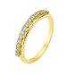 Anillo Revestido en Oro 18kt Medio Cintillo Circonita - Miniatura 2