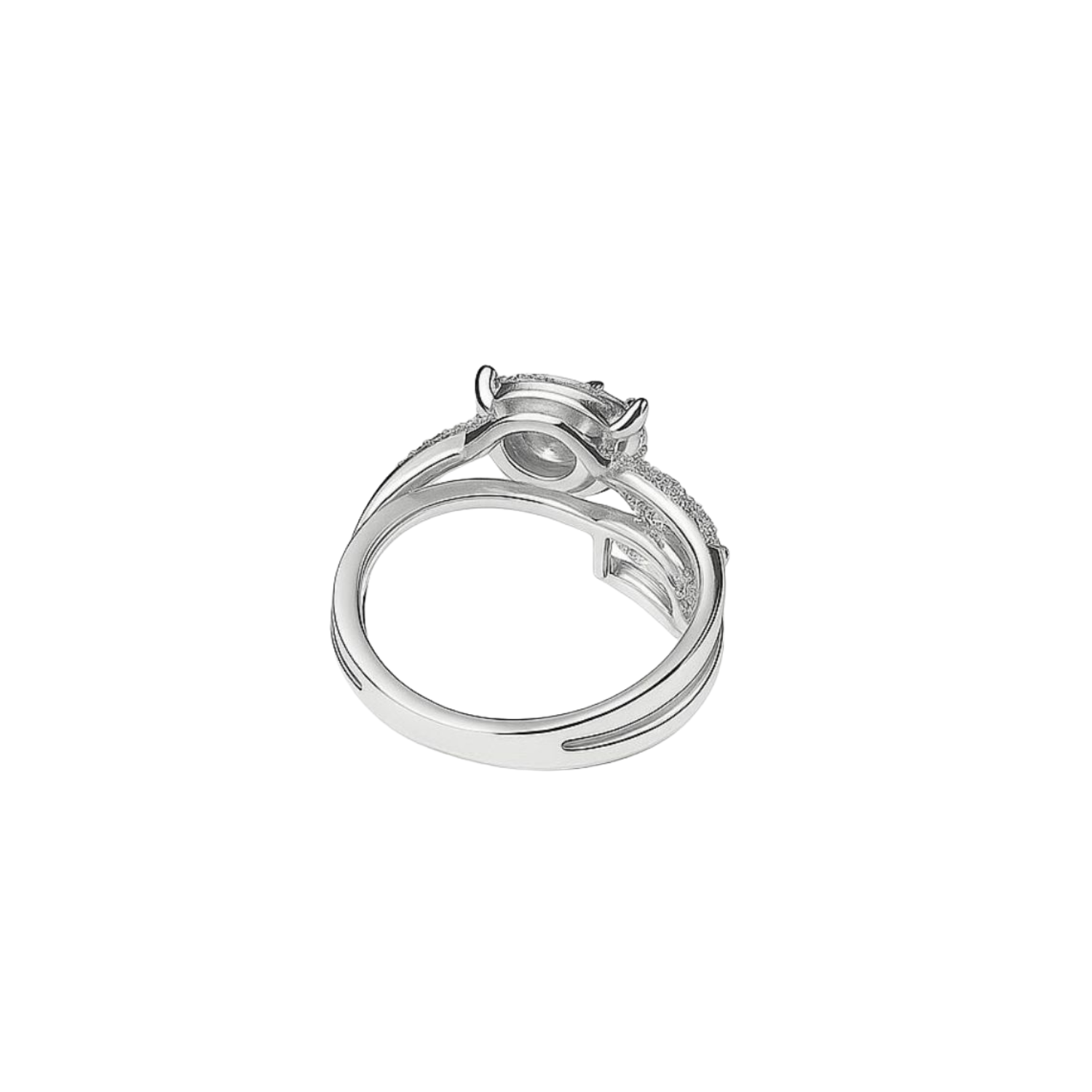 Anillo Oro Blanco 18kt Diamantes Corte Esmeralda 55 Pts 3