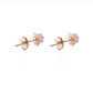 Aros Oro Miel 18kt  Rosa de Francia 4mm - Miniatura 3
